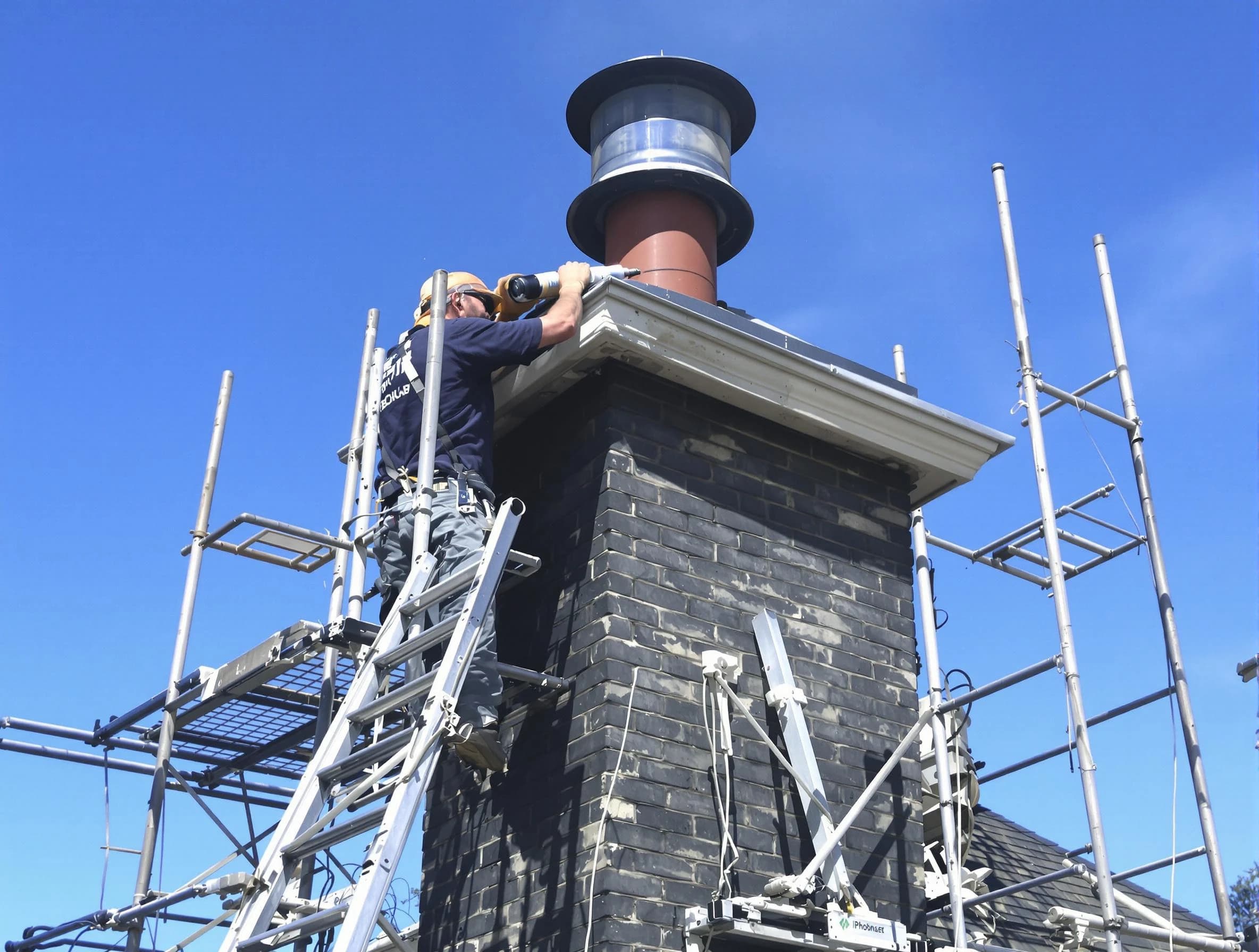 Sturdy chimney crown finished by Berthoud Chimney Sweep in Berthoud, CO