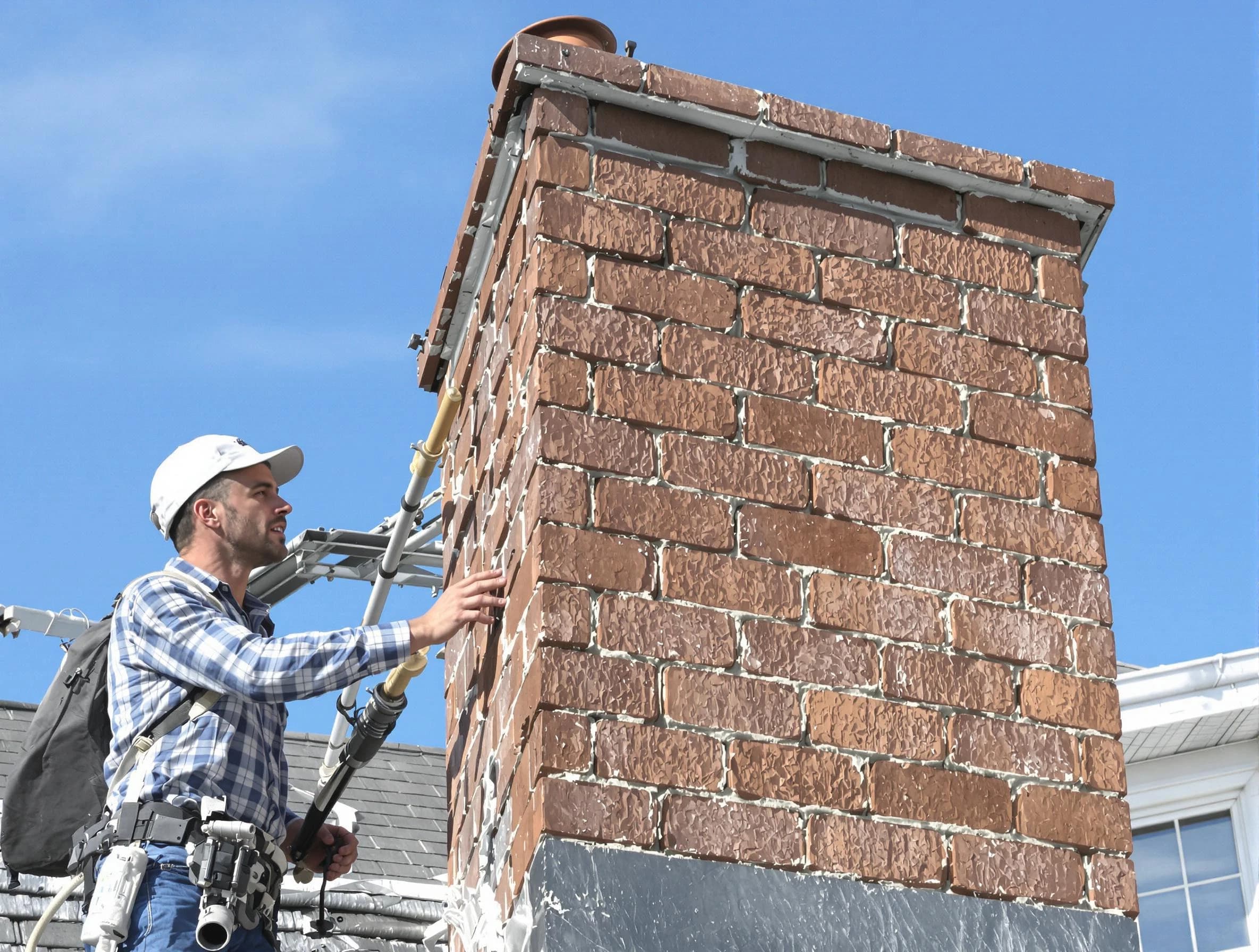 Brickwork for a chimney rebuild by Berthoud Chimney Sweep in Berthoud, CO