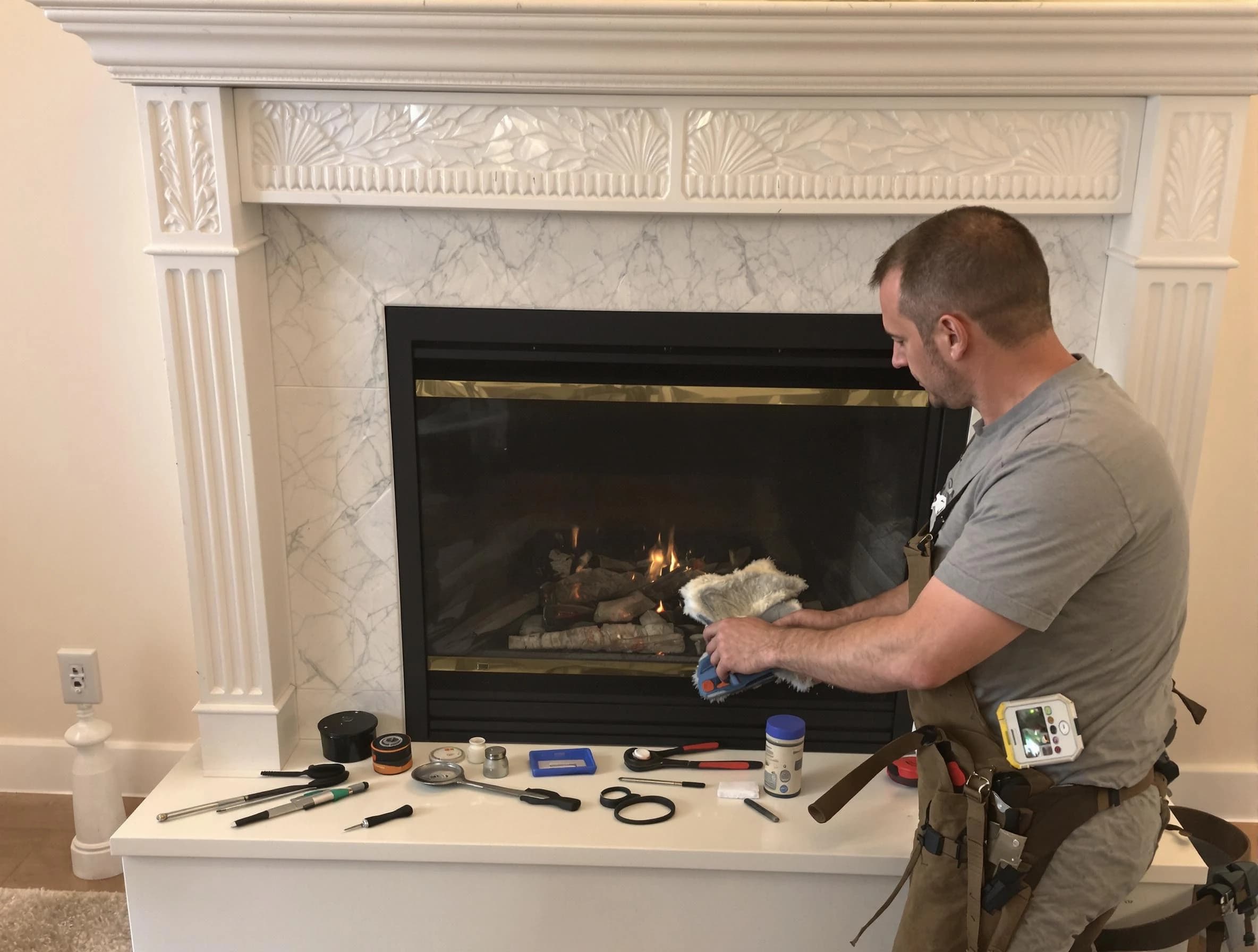 Berthoud Chimney Sweep performing fireplace maintenance in Berthoud, CO